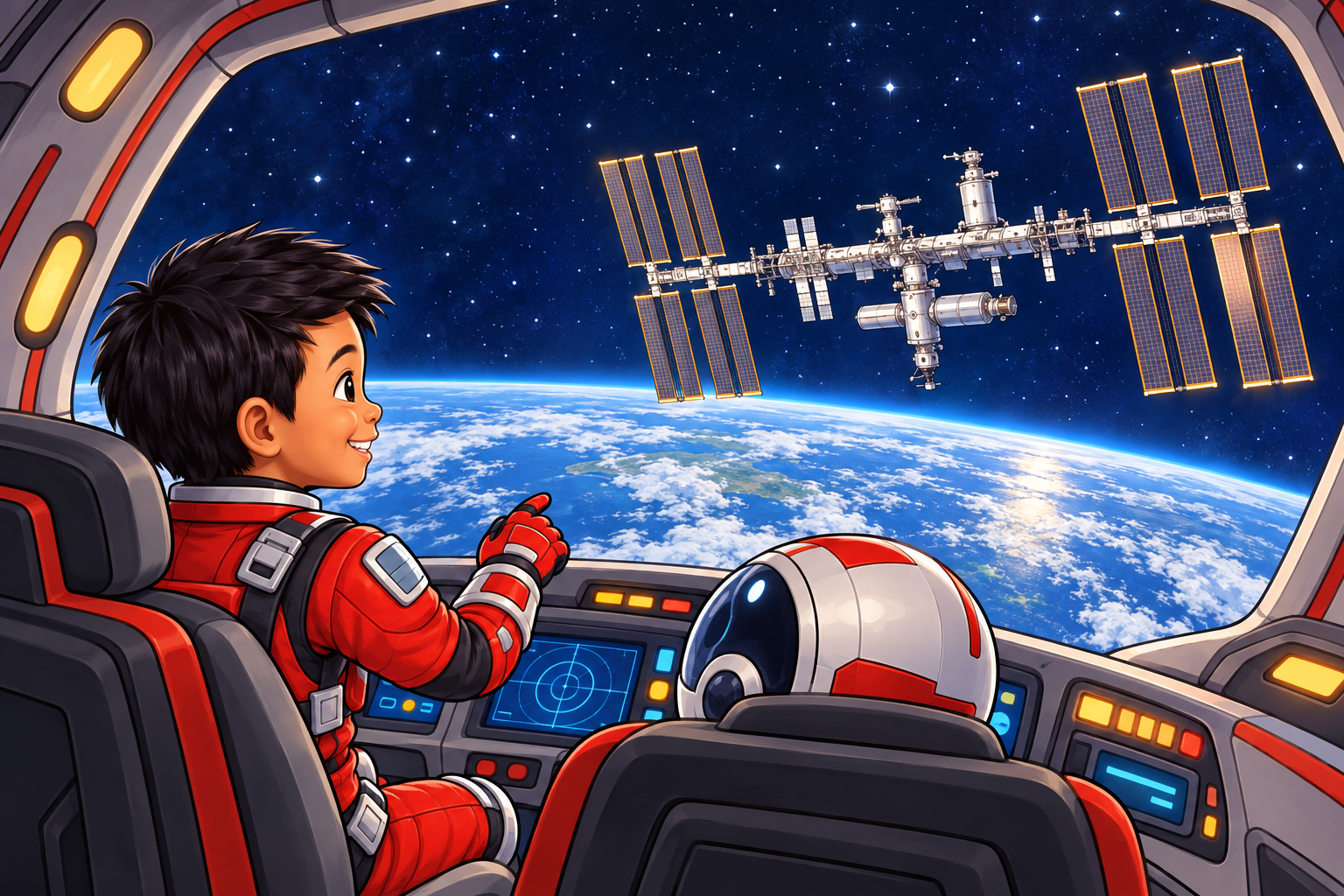 Gavin and Denny approaching the International Space Station